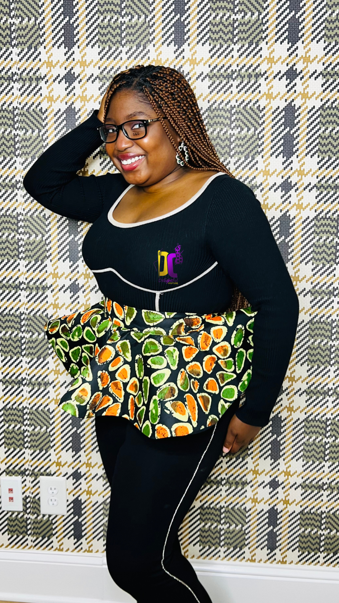 Hand-Crafted 720-Degree Ankara Peplum: african print, ankara, peplum, blouse, women's peplum, 75% Polyester (Small), Ready To Wear - DC401
